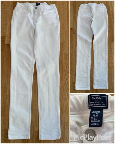 Džíny & džínové kalhoty bílé gap vel. 158/164, gap,158