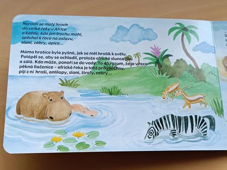 Leporelo pro děti sluneční hroch oranžoch, 