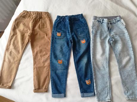 3x dětské džíny,122/128, 128