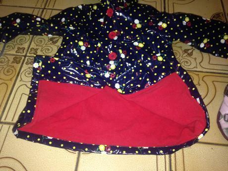 Dívčí pláštěnková bunda květy, puntíky vl. 92 - 98, mothercare,92