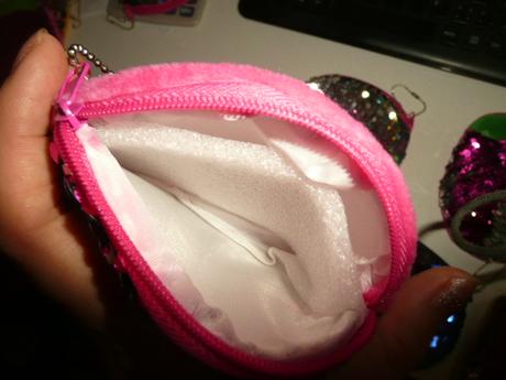 Peněženka měnivé otáčivé flitry na mince, 