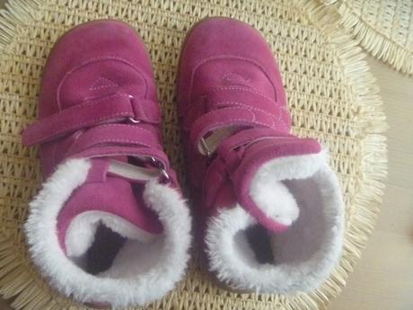 Růžové barefoot zimní boty zn. tipsie toes vel. 31, tipsietoes,31