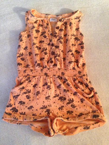 Dívčí letní overal sloni, f&f,98