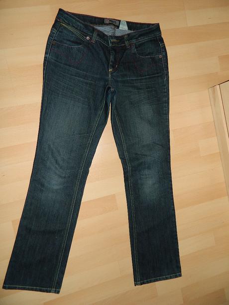 Dámské tmavě modré rifle - džíny, vel. 38, 38