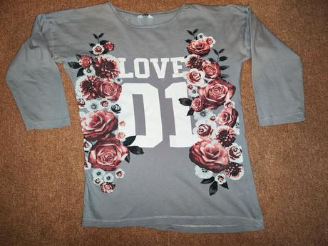 Triko s květy 158/164, 158