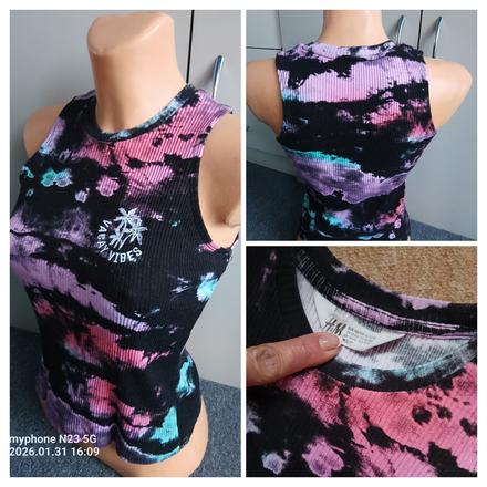 Tílko strakaté zn."h&m" vel."158-164", h&m,158