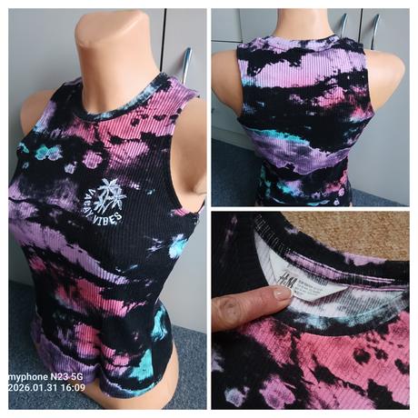 Tílko strakaté zn."h&m" vel."158-164", h&m,158