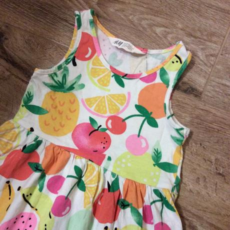 Bavlněné šaty s ovocem, h&m,98