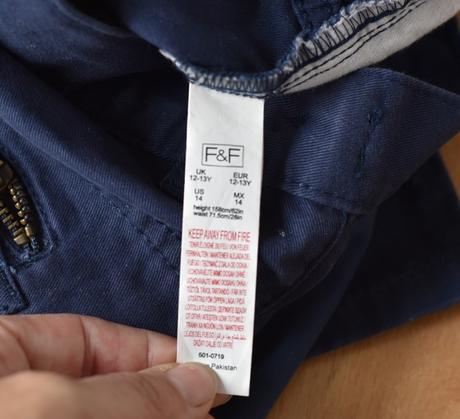 Džíny vel. 12 - 13 let, f&f,158