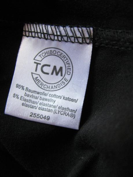 Černé bavlněné pružné tričko, tcm,42