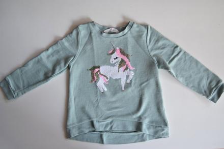 Mikinka s jednorožcem, h&m,110