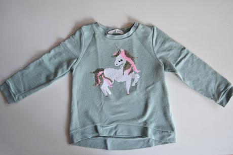 Mikinka s jednorožcem, h&m,110