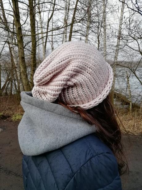 Pletené čepice 2v1 spadlá nebo s ohrnutým lemem, 36 - xxxl