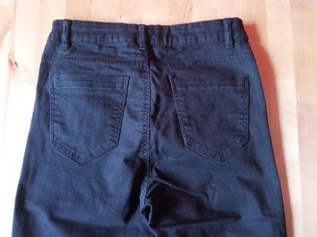 Černé trhané džíny, rifle, c&a,xs