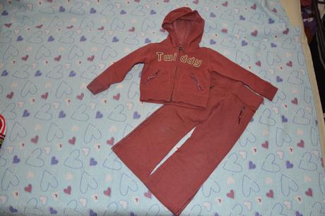 Teplejší tepláková souprava, barva světl. cihlová, 110