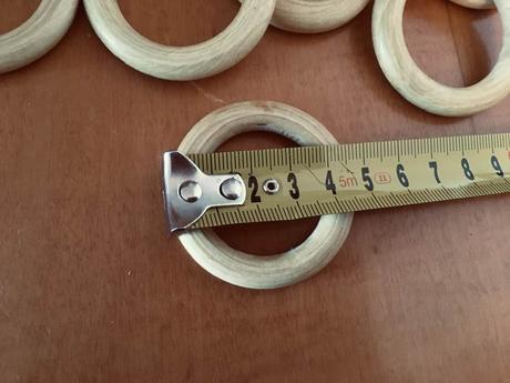 Dřevěné kroužky na záclony / závěsy, 