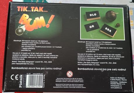 Tik tak bum společenská hra s tikající bombou, 