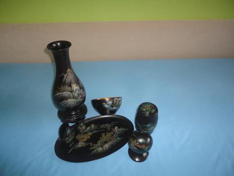 7 dílný retro set, čínský motiv,