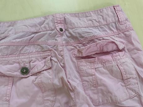 Růžové kraťasy / capri, chybí knoflík na kapse, ve, yessica,s