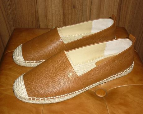 Hnědé dámské kožené espadrilky ralph lauren, ralph lauren,39