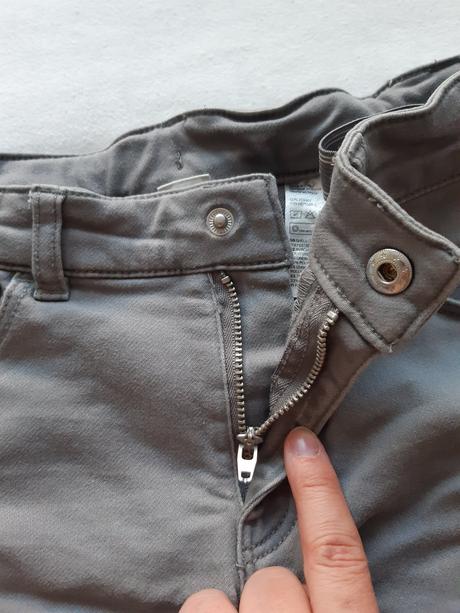 Světle šedé kalhoty, h&m,122