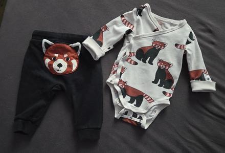 Set panda červená vel. 56, lindex,56