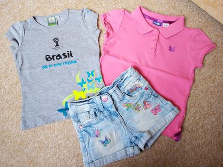Šortky + trička vel."98-104", 86–98
