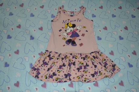 116 122 128 134 letní šaty s minnií, disney,128