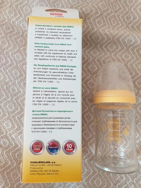 Simax lahev kojenecká skleněná, 250 ml,