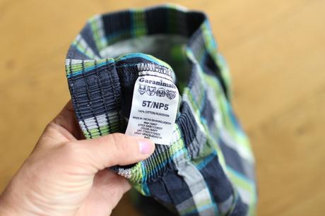 Bavlněné kostkované kraťasy, 110