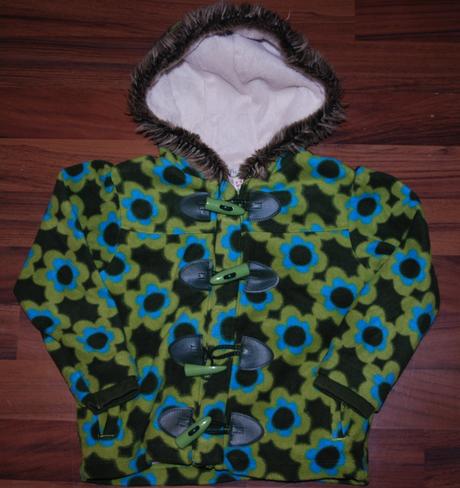 Fleecový zateplený kabát s kytičkami , marks & spencer,98