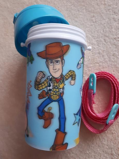 Toy story, příběh hraček - láhev na pití s brčkem,