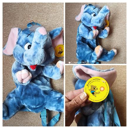 Batoh modrý slon "hračky s úsměvem", 