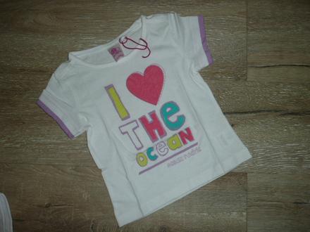 Tričko srdce vel 4/5 let 110/116, ocean pacific,110