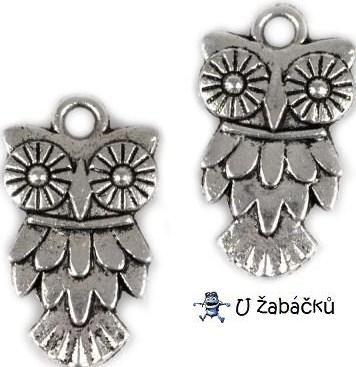 Kovový přívěsek želvička + kroužek, 