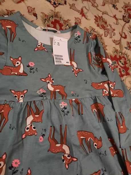 Šaty s koloušky, h&m,128