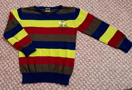 Slušivý pruhovaný svetřík - top stav, kiki&koko,104