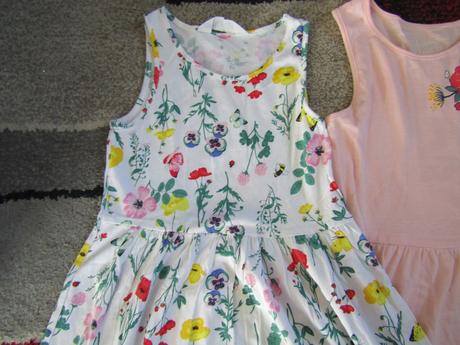 3x letní bavlněné šaty-zn.h & m +c & a vel.134/140, c&a,134