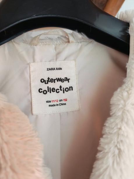 Plyšová vesta, chlupatá vesta 152/158, xs/s, zara,152