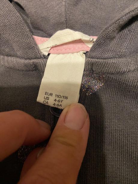Mikina s kapuci, h&m,110