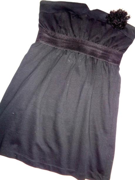 Černé bavlněné samodržící šaty, terranova,s