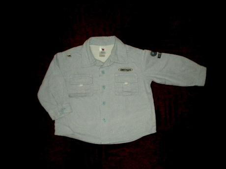 Světle modroučká košile - nádherná-manžestrová, c&a,80