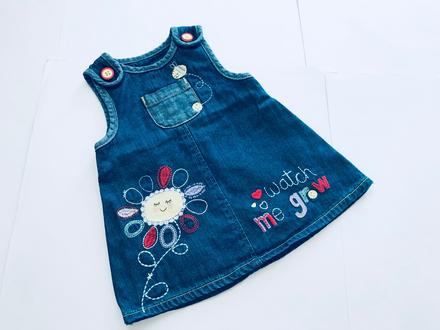 Džínové šaty -v.0/3 měs., george,62