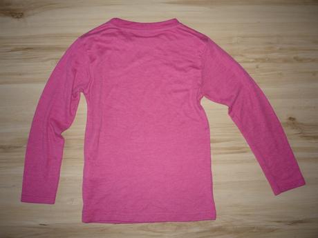 Růžové triko dlouhý rukáv, 128