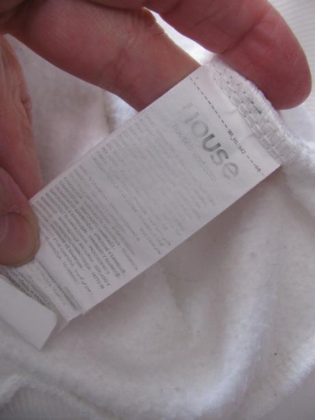 Dívčí bílá bavlněná mikina, styl oversize, house,xs