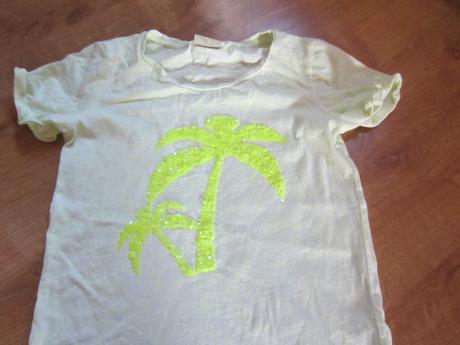 Melírované tričko s flitrovou palmou, next,146