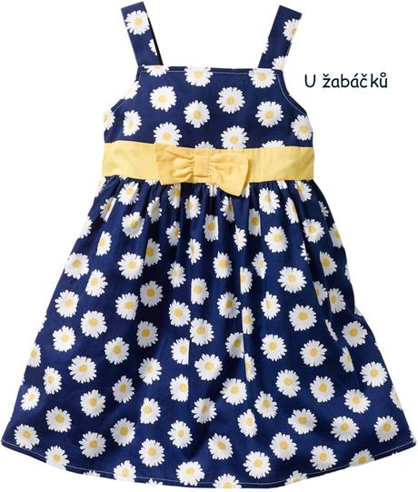 Kopretinové šaty tmavěmodré vel. 128, bonprix,128