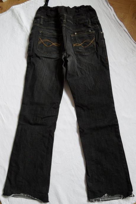 H1	černé těhotenské džíny z bio bavlny, 40