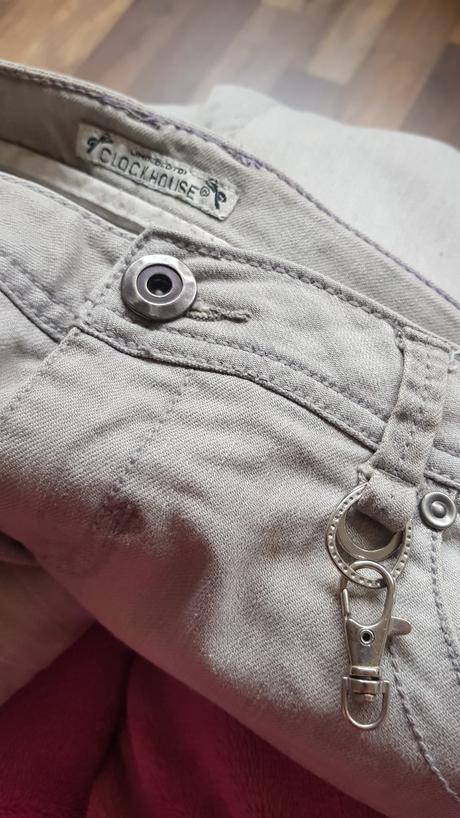 Béžová džínová sukně, clockhouse,40