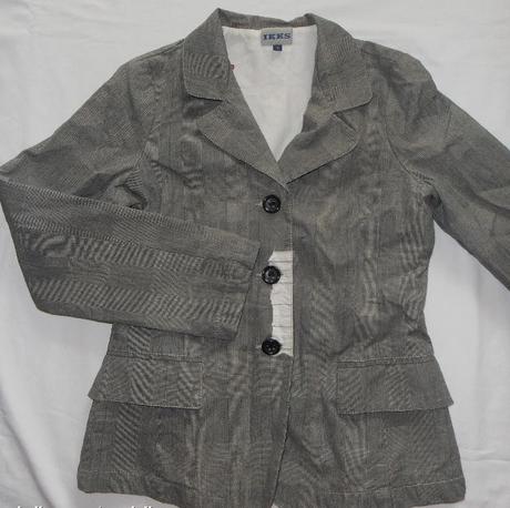P205. pruhované šedé sako vel s, 36